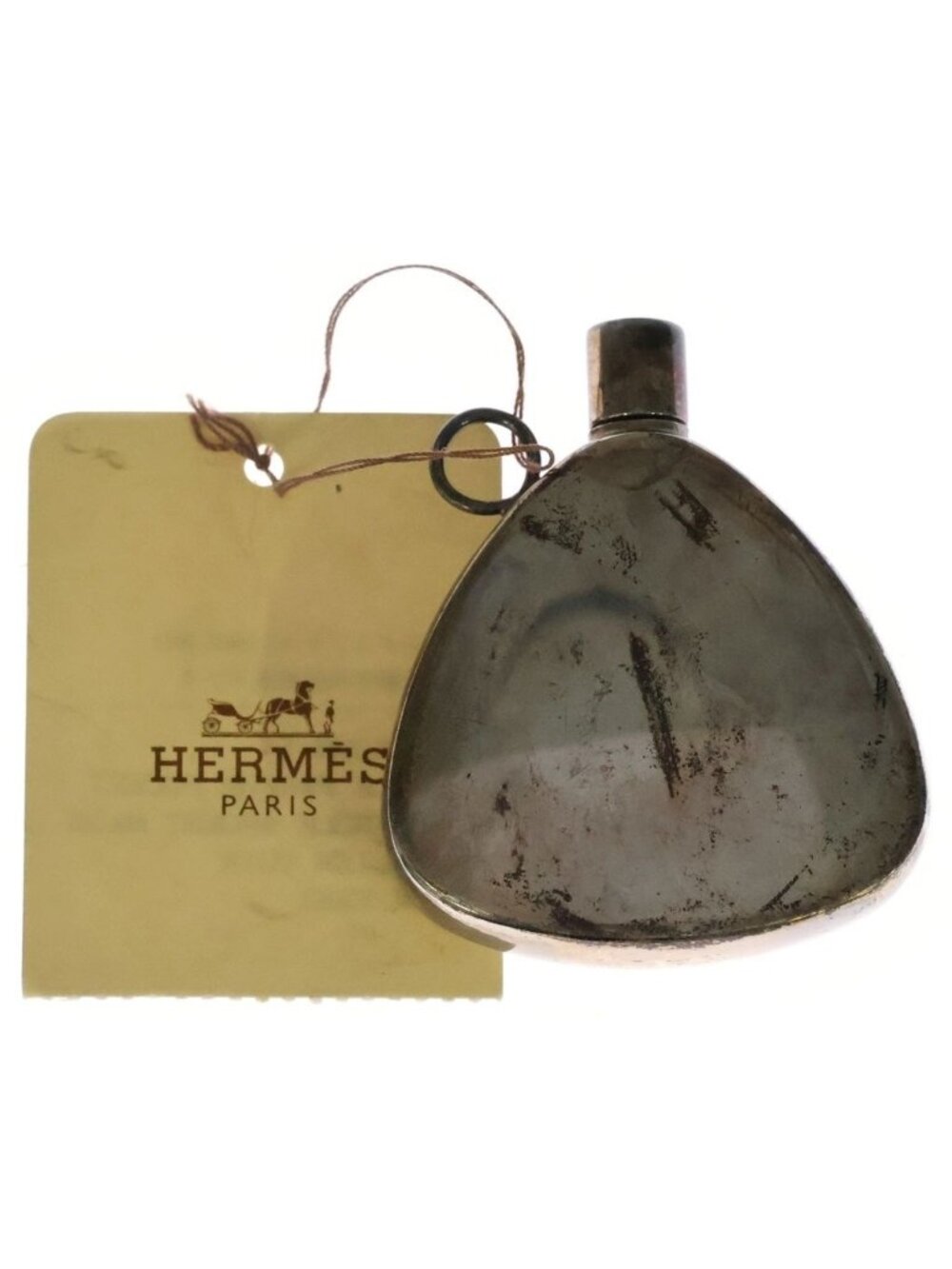 Hermes Perfume Bottle Skittles Necklace Silver Orange
